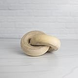 Decorative Wooden Knot | 2 Link Wood Chain | Hand Carved Wooden Knot | Modern Farmhouse Decor (White | Amazon (US)