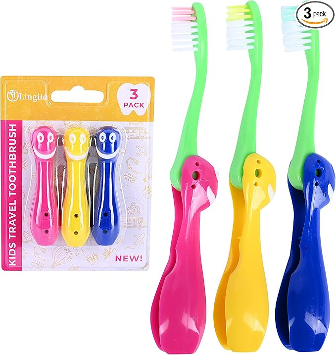Kids Travel Toothbrush, Soft Toddler Toothbrush, Child Travel Toothbrush Gentle Bristles For Home... | Amazon (US)