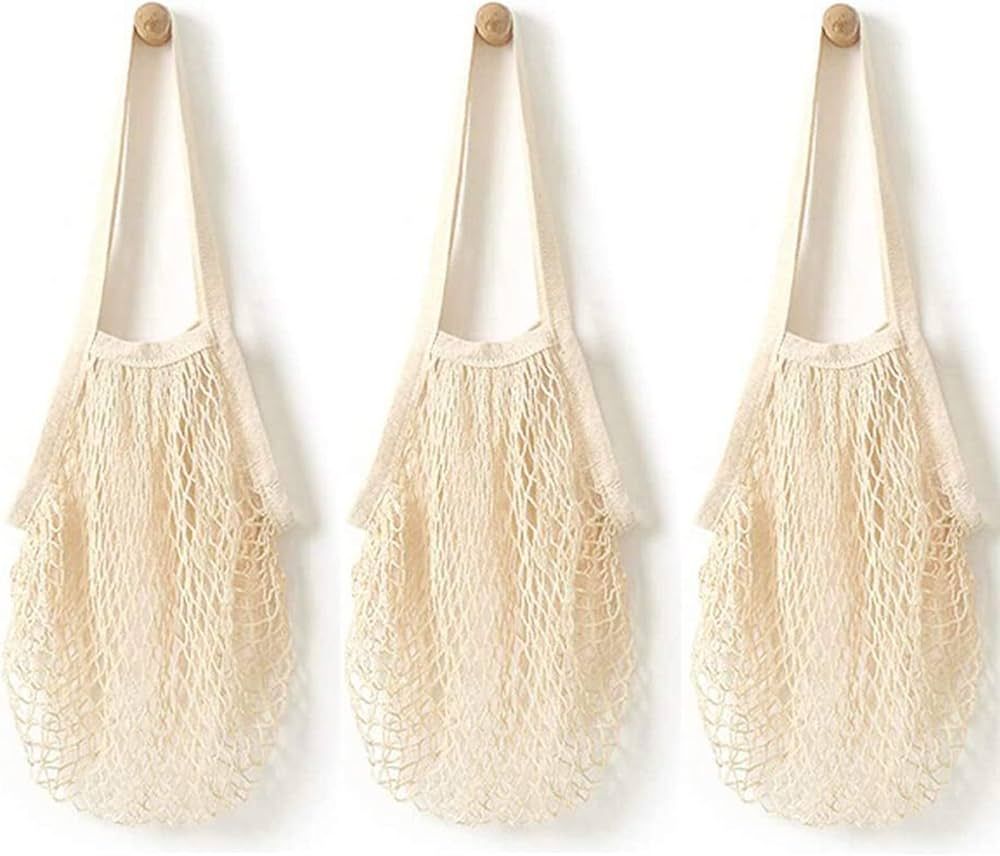 YOYI YOYI Reusable Produce Bags Cotton Mesh Grocery Bags,Washable Portable Vegetable Bag, 100% Co... | Amazon (US)
