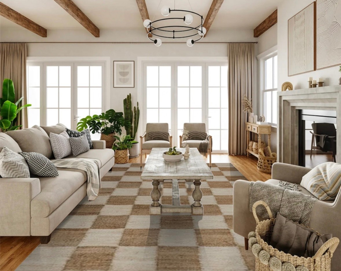 Checkered area rug on sale 💖Rug ON SALE🌟💖Home indoor Rugs on SALE , bedroom rugs, living room rugs, kitchen rugs , baby room rug , kids room rug , home indoor rugs, nursery rug, office area rug, dining room rug, Rugs USA rug for home, rug for apartment, cream rug for bedroom, cream rug for home living room  

#LTKHome #LTKmomlife #LTKSaleAlert