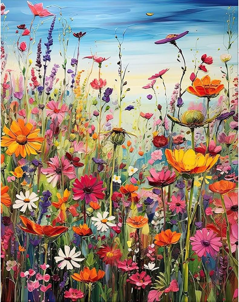 HITIRECOVI Wild Flowers Paint by Numbers Kits for Adults,Flower Paint by Numbers Kits,Adult Paint... | Amazon (US)