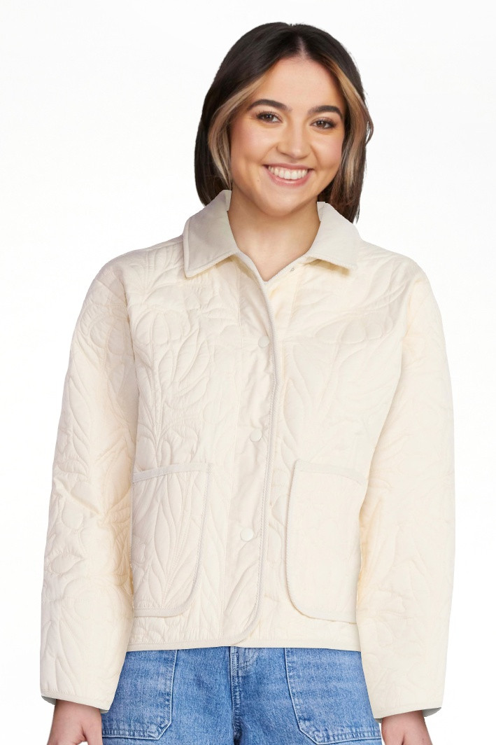 Free Assembly Women's and Women's Plus Floral Quilted Jacket, Sizes XS-4X | Walmart (US)