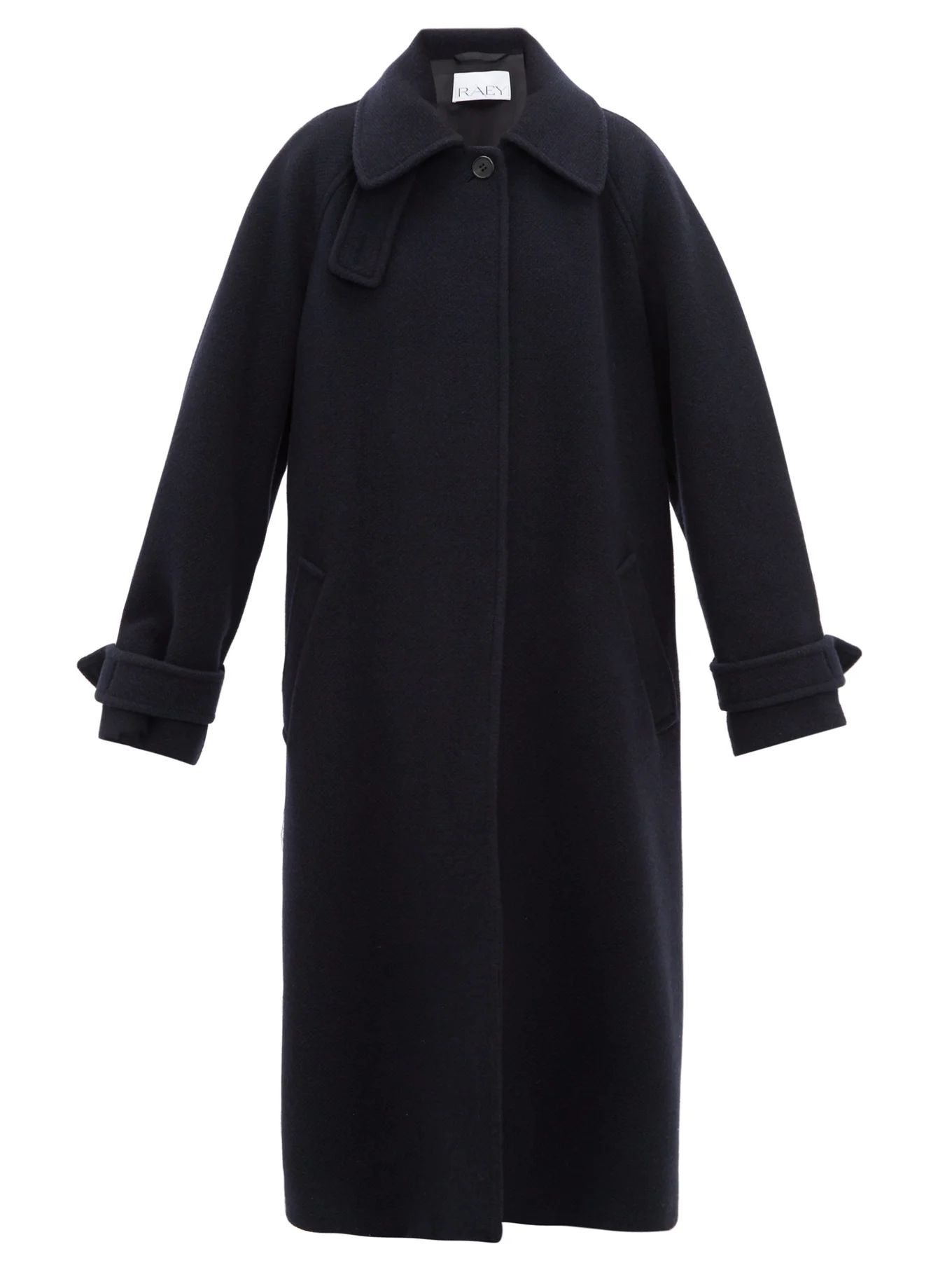 Oversized raglan-sleeve wool-blend coat | Matches (UK)