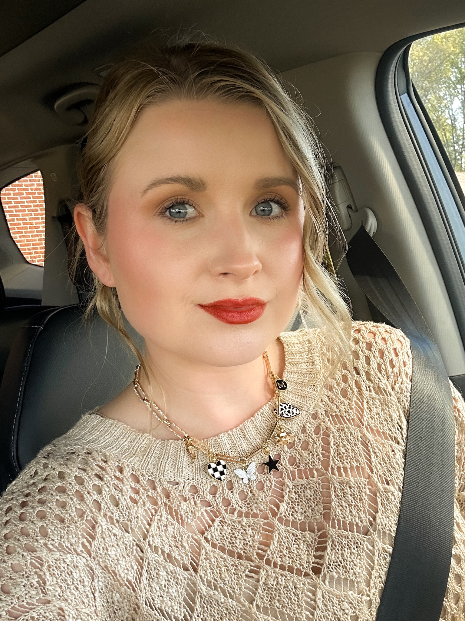 Necklace: local! But linked other options. 

Makeup: linked what I could but not all Inika is on LTK it ❤️
Inika serum foundation 
Inika concealer 
Inika mineral powder 
Inika lip: auburn 
Highlighter: ilia 
Lash: ilia 
Brow: about face 
Blush- dolce vita NARS 
Bronzer- too faced 