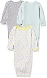 Simple Joys by Carter's Unisex Babies' Cotton Sleeper Gown, Pack of 3 | Amazon (US)