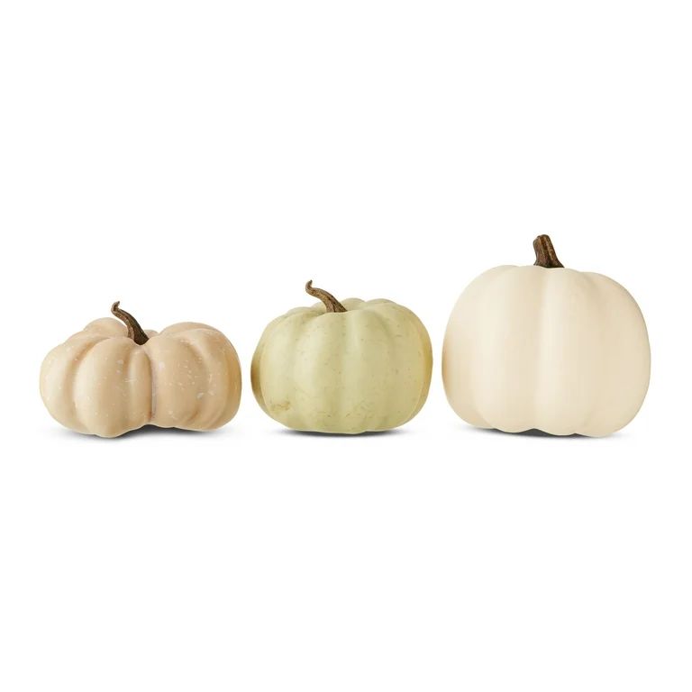 Harvest Cream & Green Mini Foam Pumpkins, 5 Count, by Way To Celebrate | Walmart (US)