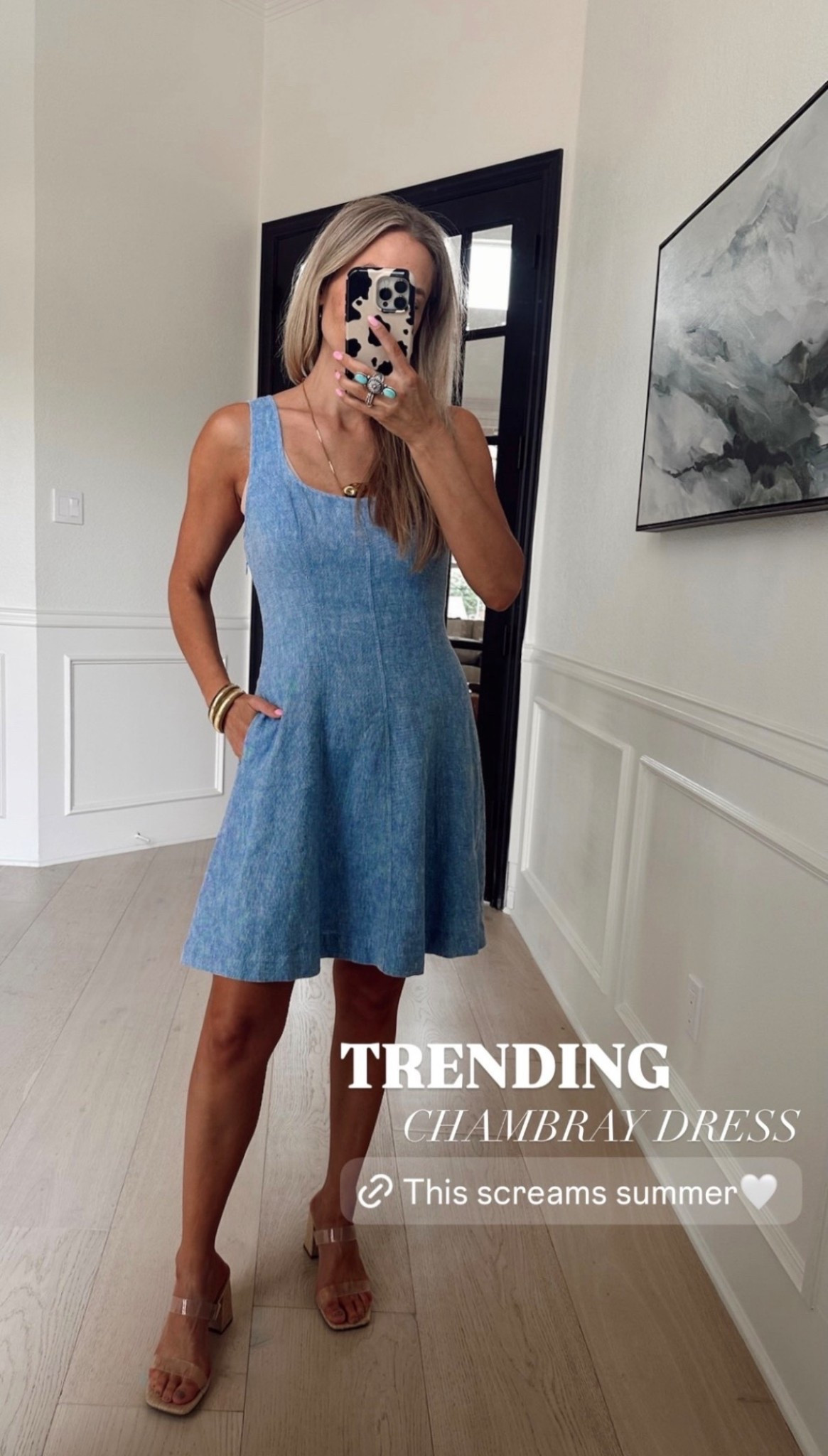 🤍 TRENDING CHAMBRAY DRESS from Target and it actually looks like Zara 🙌🏼 looks so cute as is, but adding a layer over it would also be good!

Wearing my tts (small) 

#LTKdayinmylife #LTKootd #LTKmomlife