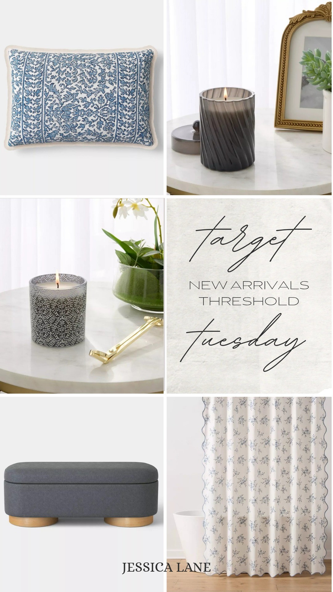 Create a cozy and sophisticated vibe with these new patterned textiles and moody glass candles from Threshold. The scalloped floral shower curtain and sleek storage ottoman are absolute must-haves.#targethome #interiordesign #cozyvibes #bathroomdecor

#LTKSeasonal #LTKHome