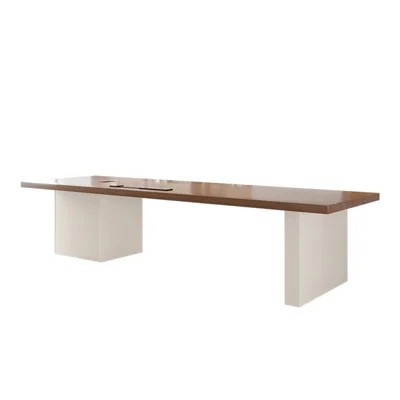 Small Solid Wood Executive Desk, Minimalist Light Luxury Single Office Computer Table, Modern Commercial Boss Workstation for Home & Office | Wayfair North America