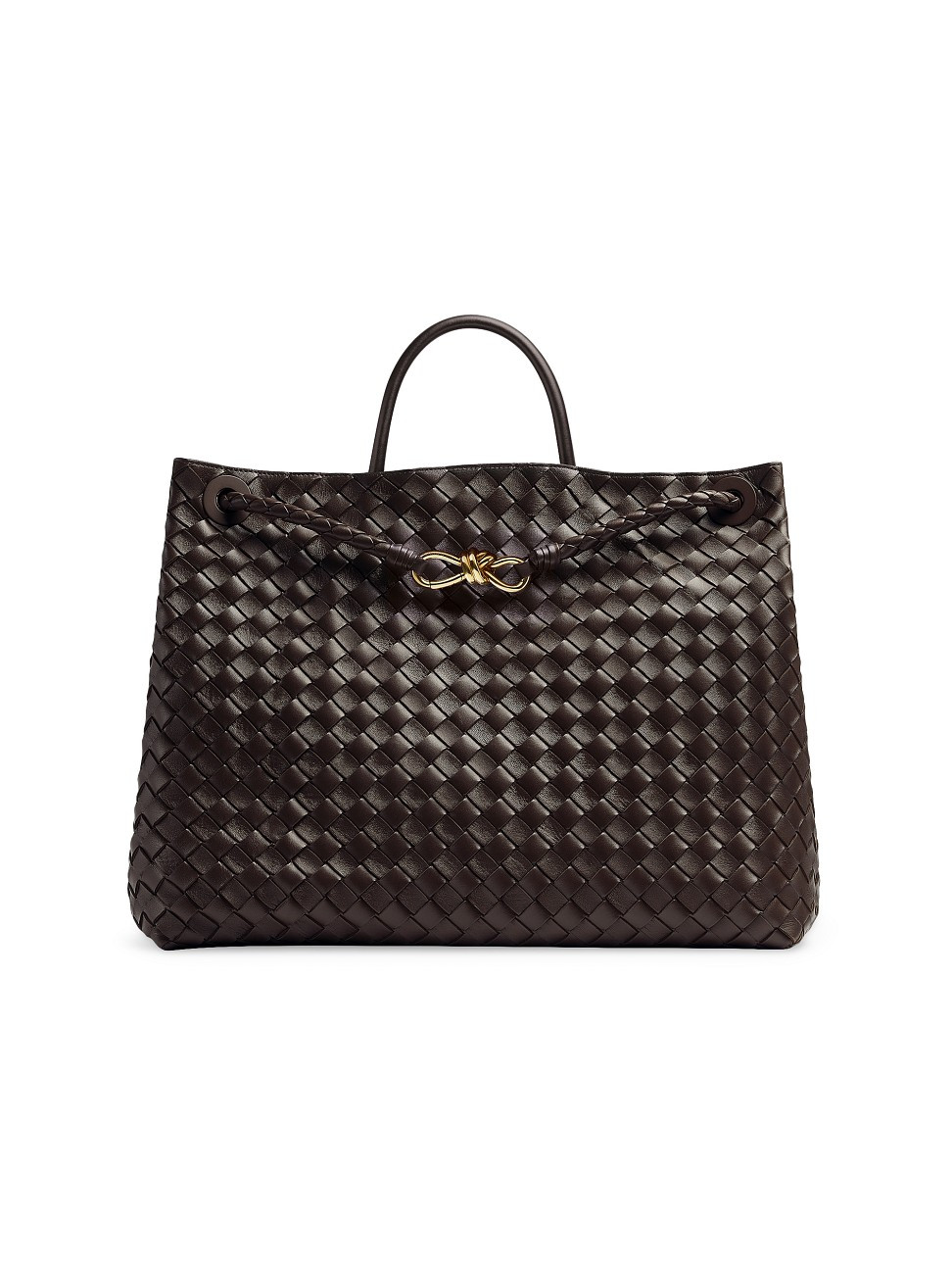 Women's Large Andiamo Intrecciato Leather Satchel - Fondant - Fondant - Size Large | Saks Fifth Avenue