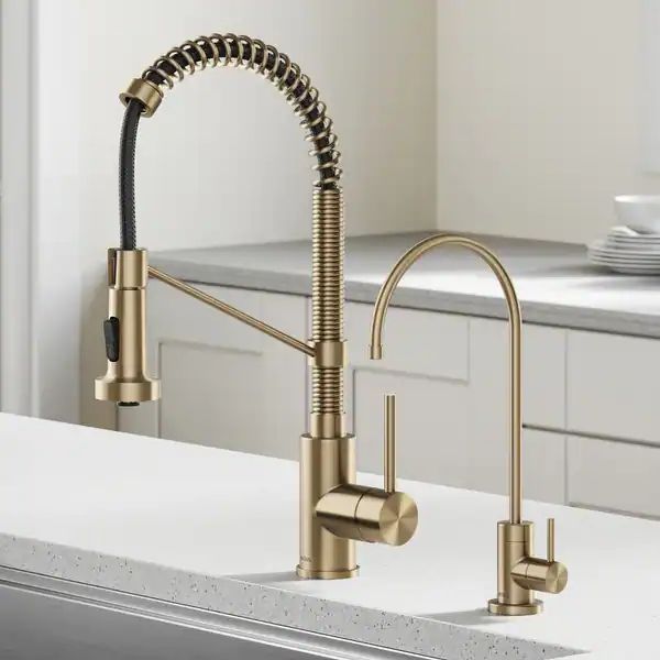 Kraus Bolden 2-Function 1-Handle Commercial Pulldown Kitchen Faucet - Overstock - 17961056 | Bed Bath & Beyond
