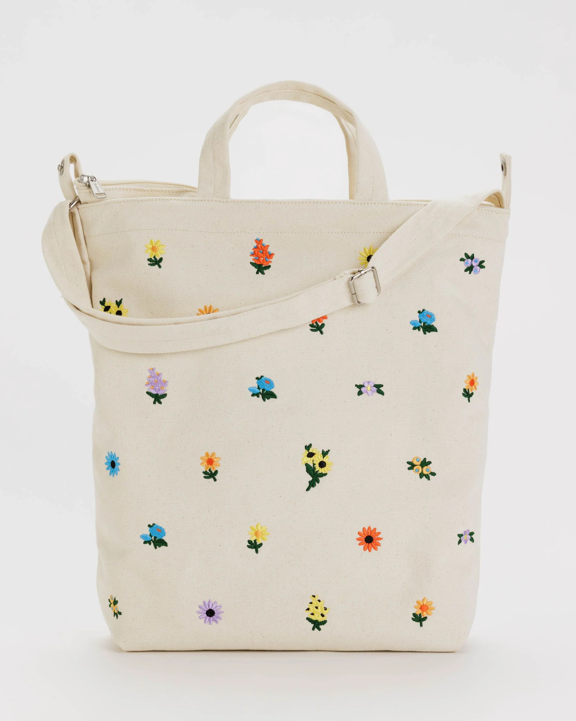 Zip Duck Bag : Embroidered Ditsy Floral - Baggu | BAGGU