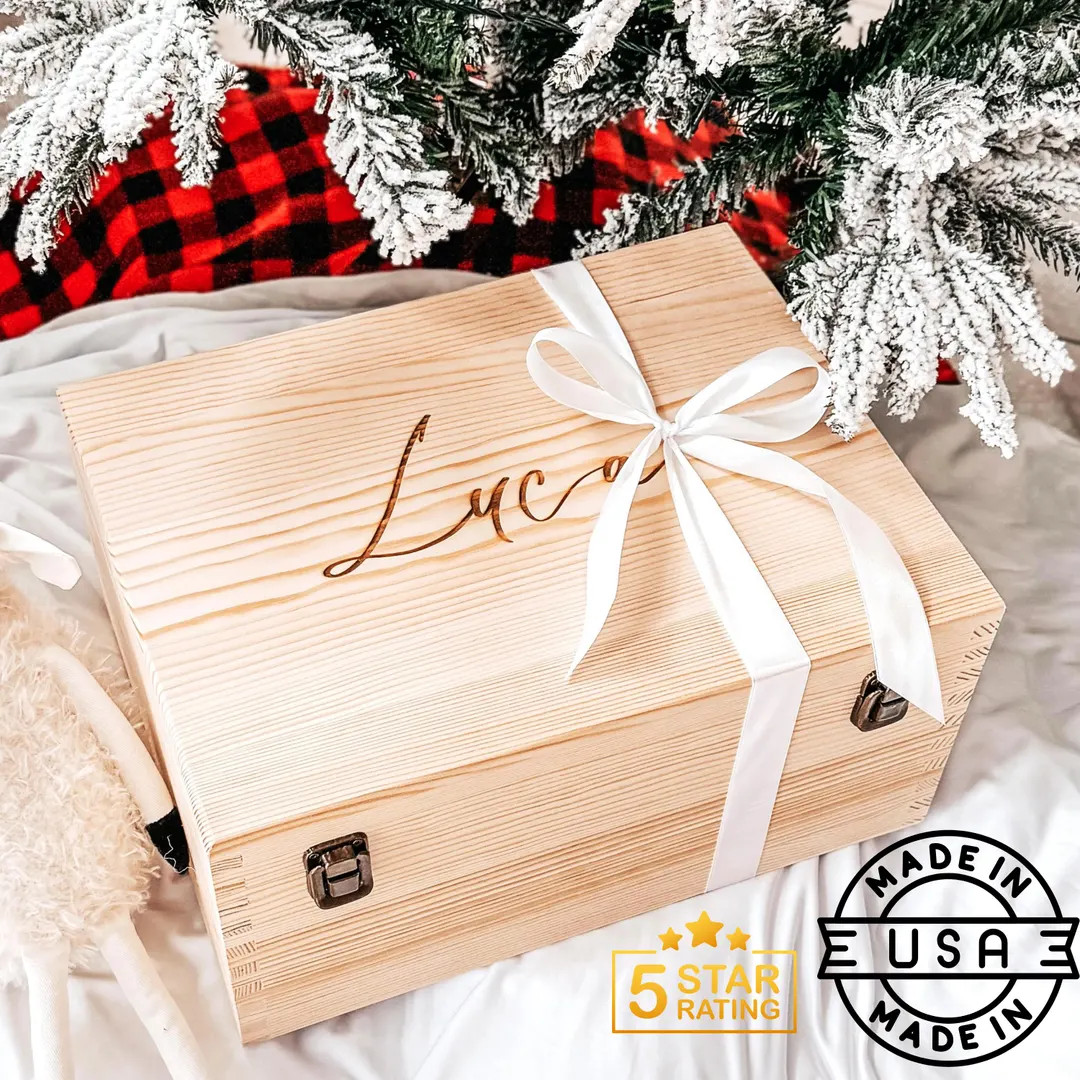 Woodsy Baby Storage Box Baby Shower First Baby Christmas Gift for Baby Child Organization Box Hom... | Etsy (US)