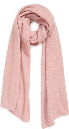 Nordstrom Cabled Rib Wool & Recycled Cashmere Scarf | Nordstrom | Nordstrom