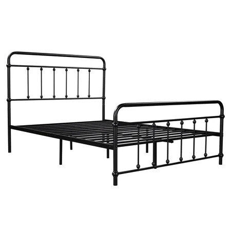 Draliance Full Size Metal Platform Bed with Headboard and Footboard Iron Bed Frame for Bedroom No Bo | Walmart (US)