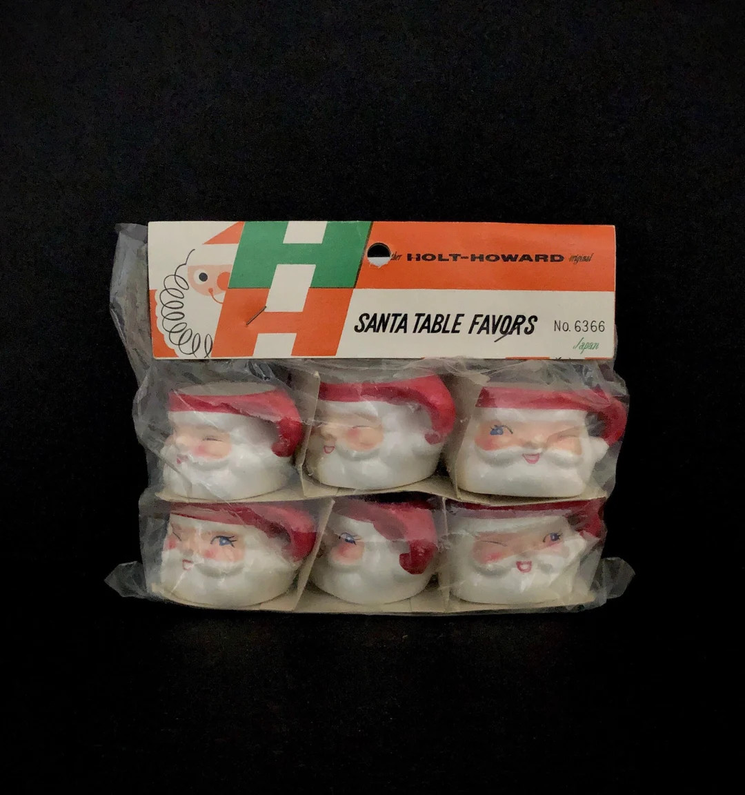 Holt Howard vintage Christmas miniature Winking Santa mug mugs set of 6 New In original package r... | Etsy (US)