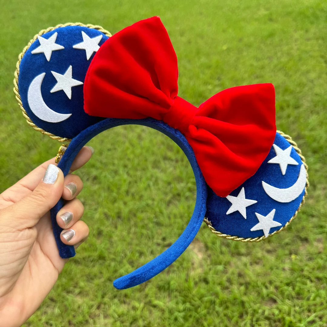 Sorcerer Mickey Fantasia Disney Ears, Disney Ears Headband, Mickey Minnie Mouse, Minnie Ears, Vel... | Etsy (US)
