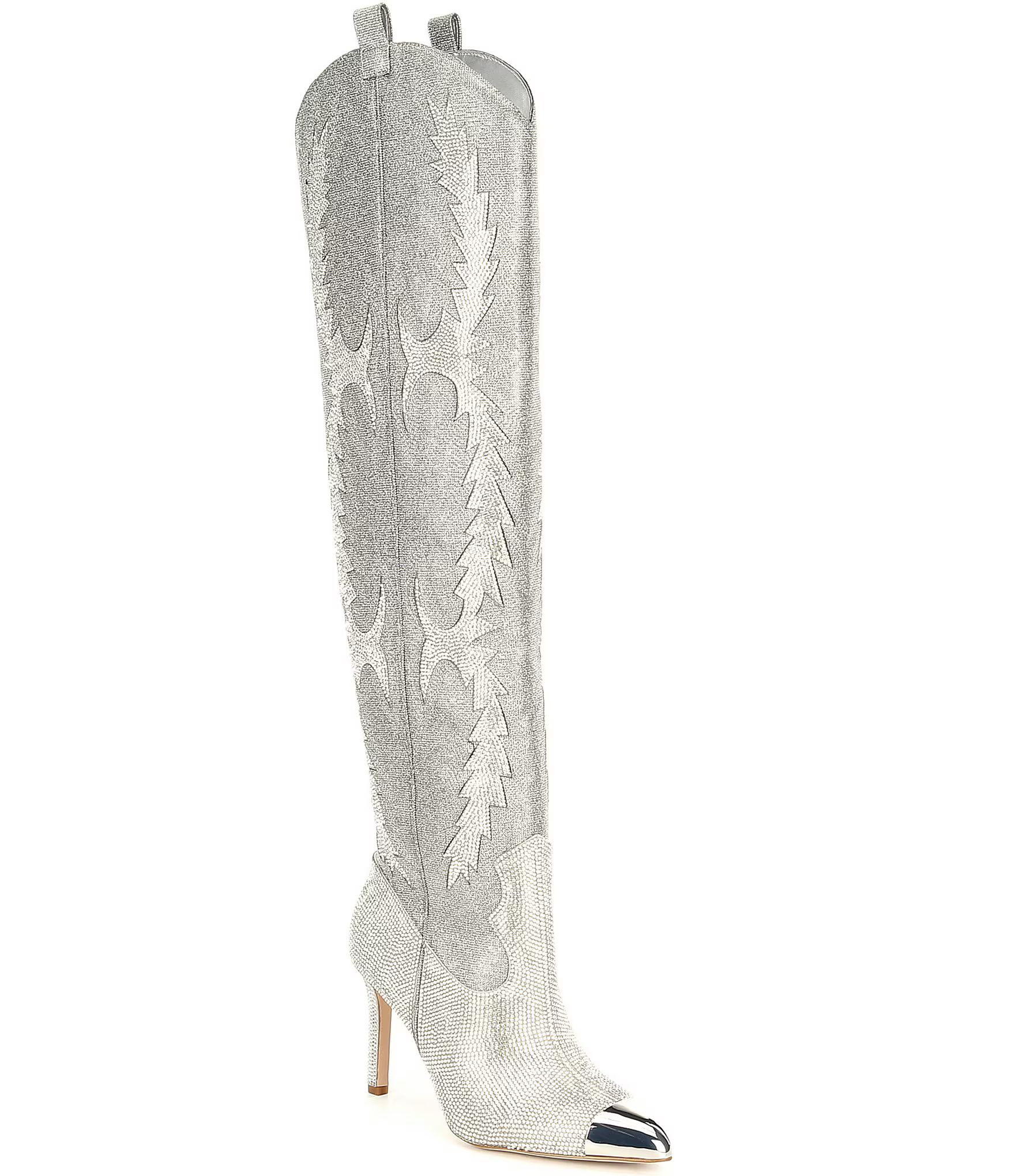 20th Anniversary Collection KatyannaTwo Rhinestone Embellished Over-the-Knee Western Dress Boots | Dillards