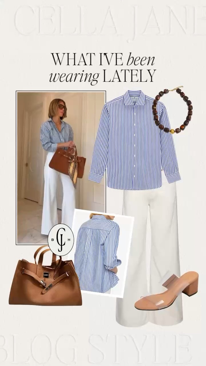 Wide leg mother jeans for summer.