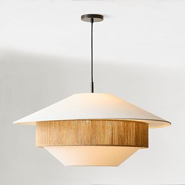 Stevie Mixed Woven Pendant (34") | West Elm (US)
