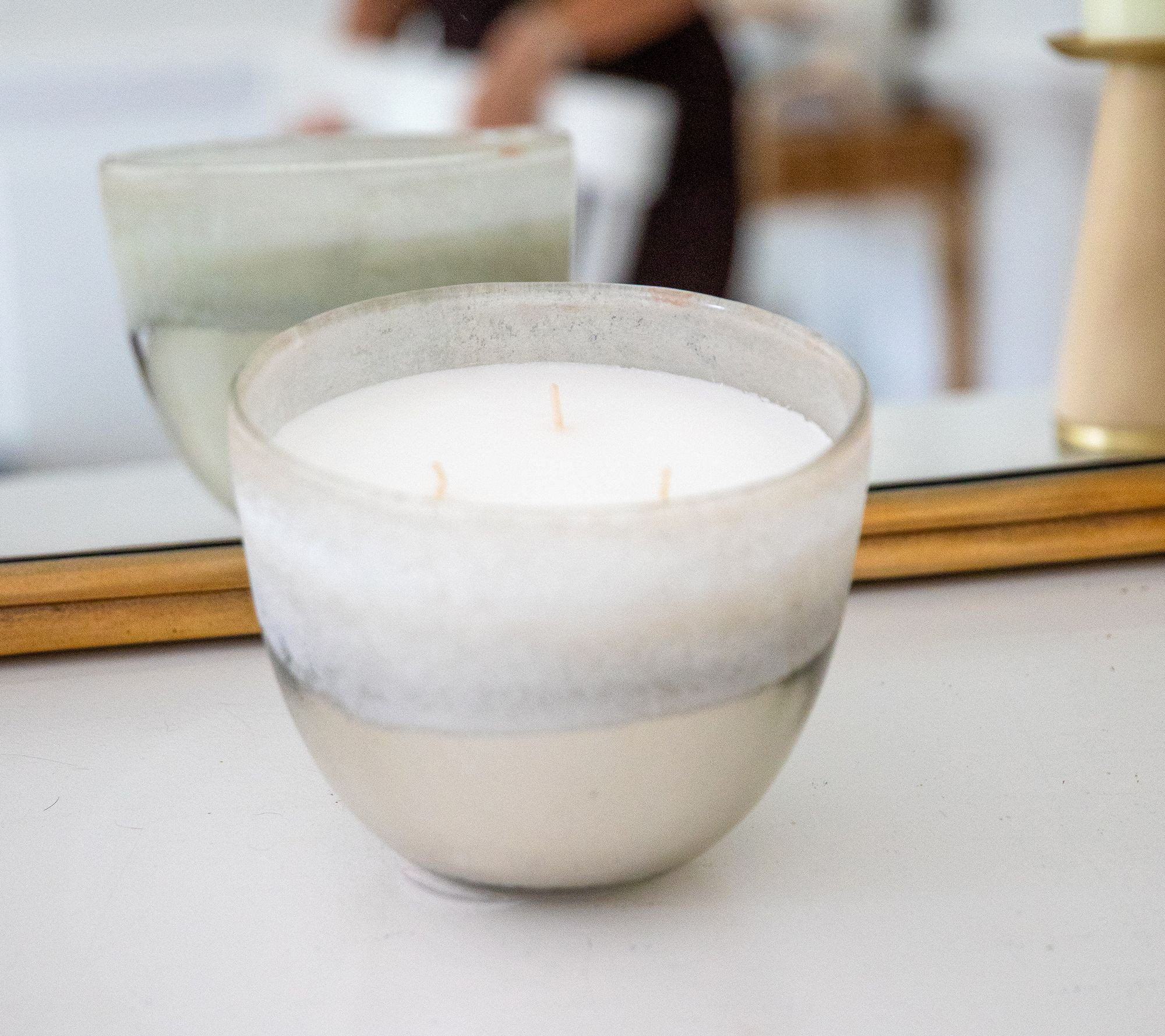 45oz White Pine Birch Candle with Gift Box by Lauren McBride - QVC.com | QVC