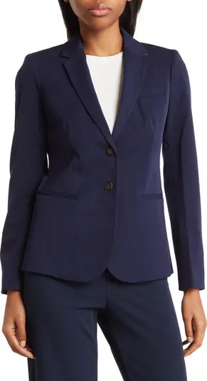Long Sleeve Notch Collar Two Button Blazer | Nordstrom Rack