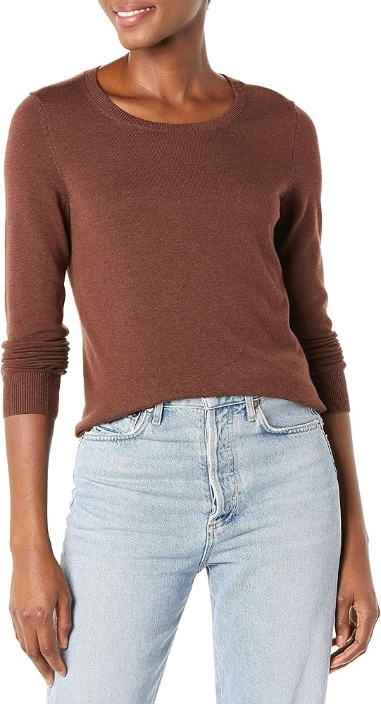 Amazon Essentials Women's Long-Sleeve Lightweight Crewneck Sweater (Available in Plus Size) | Amazon (US)