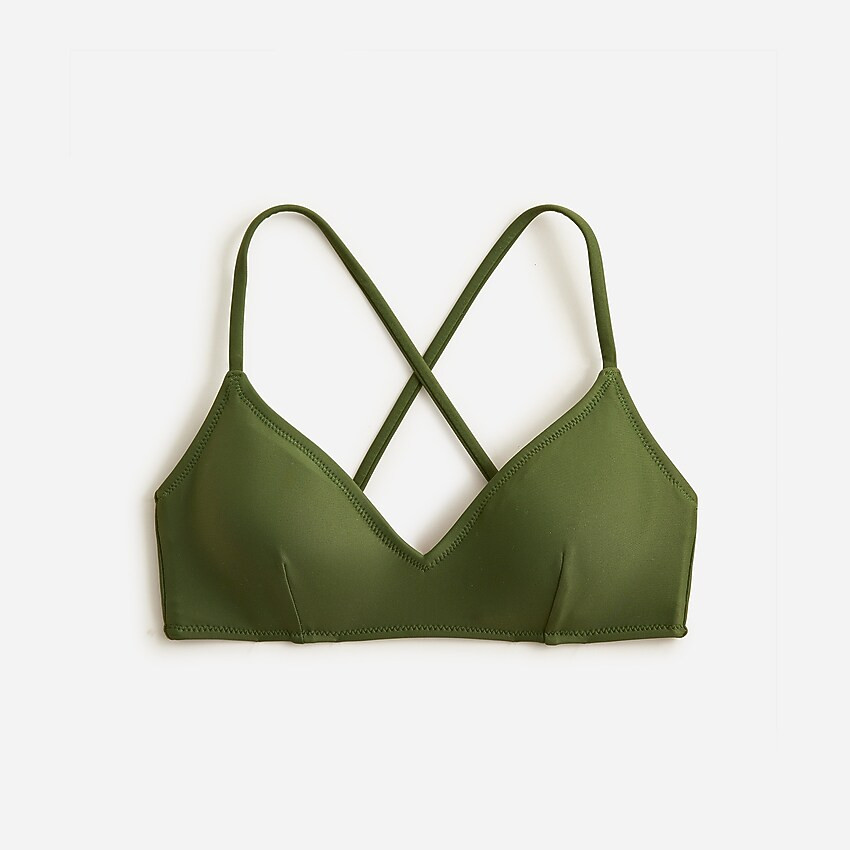Cross-back french bikini top | J. Crew US