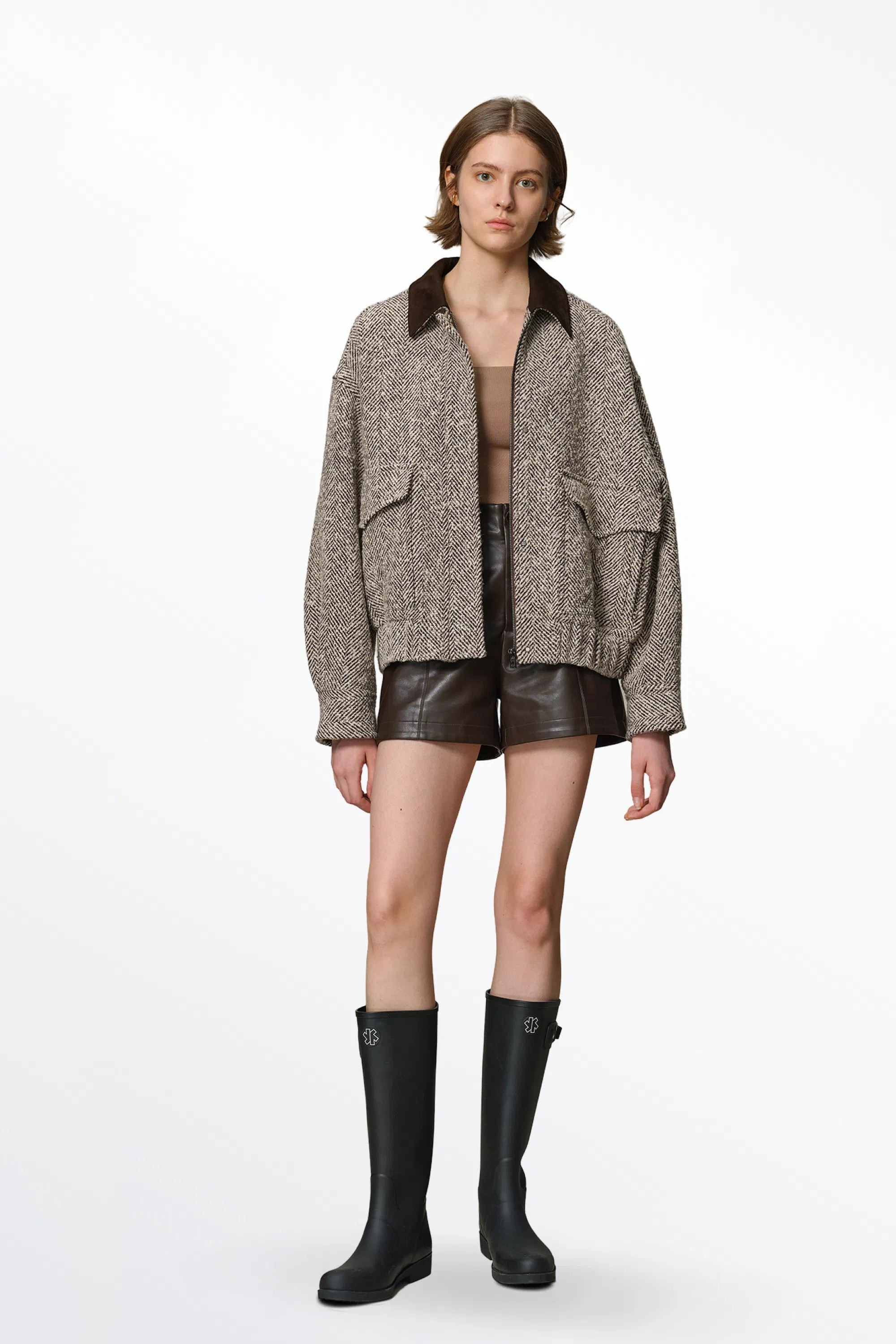 Dakota Tweed Baseball Jacket in Wool | Fabrique