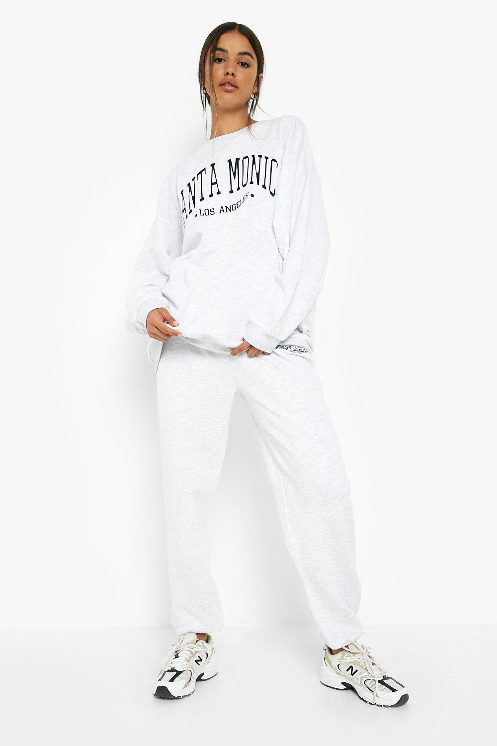Varsity Satin Applique Oversized Sweater | Boohoo.com (US & CA)