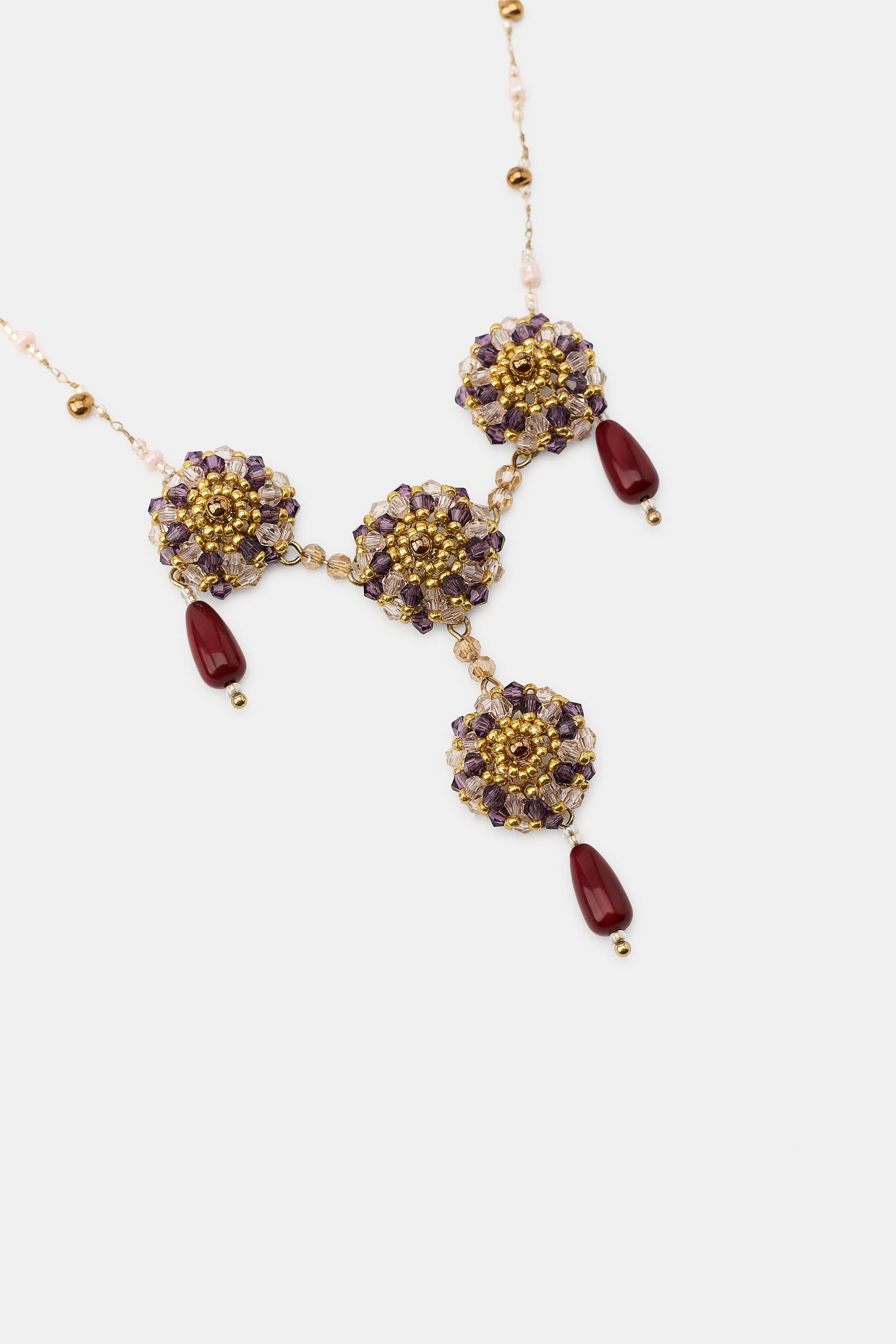RESIN BEAD CHOKER NECKLACE | Zara Canada