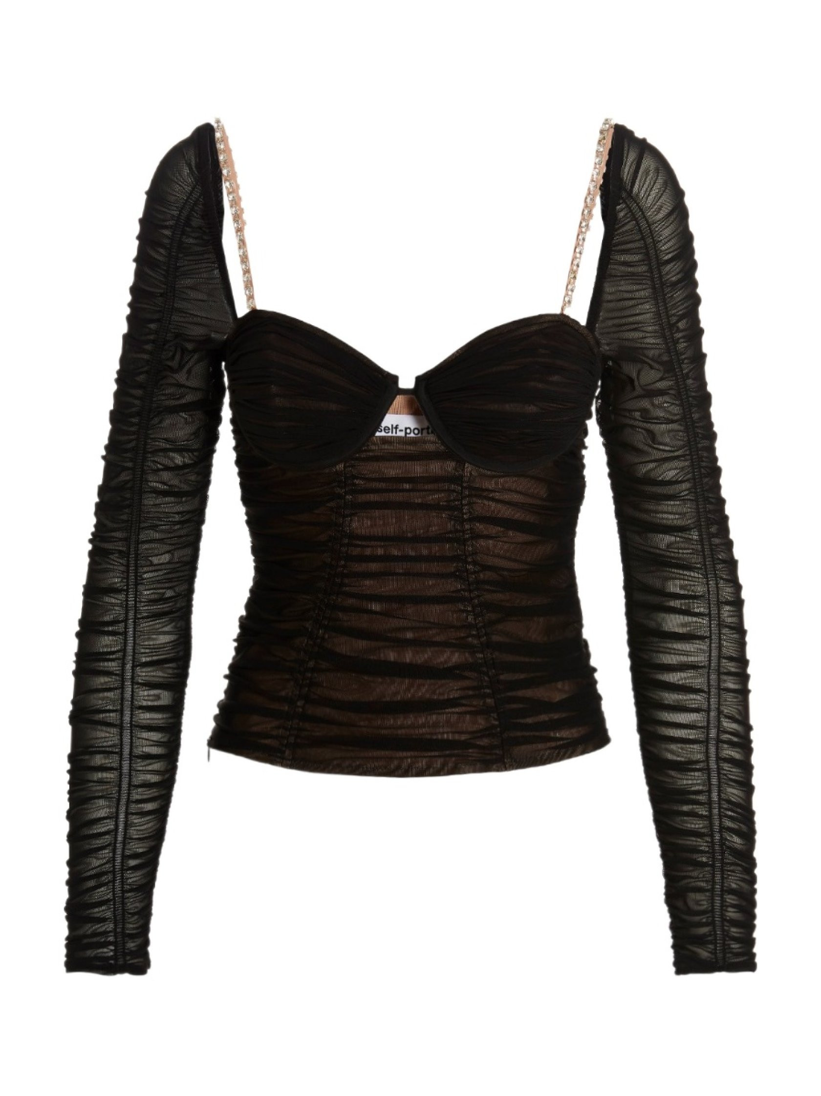 crystal-embellished stretch-jersey top | Senser US