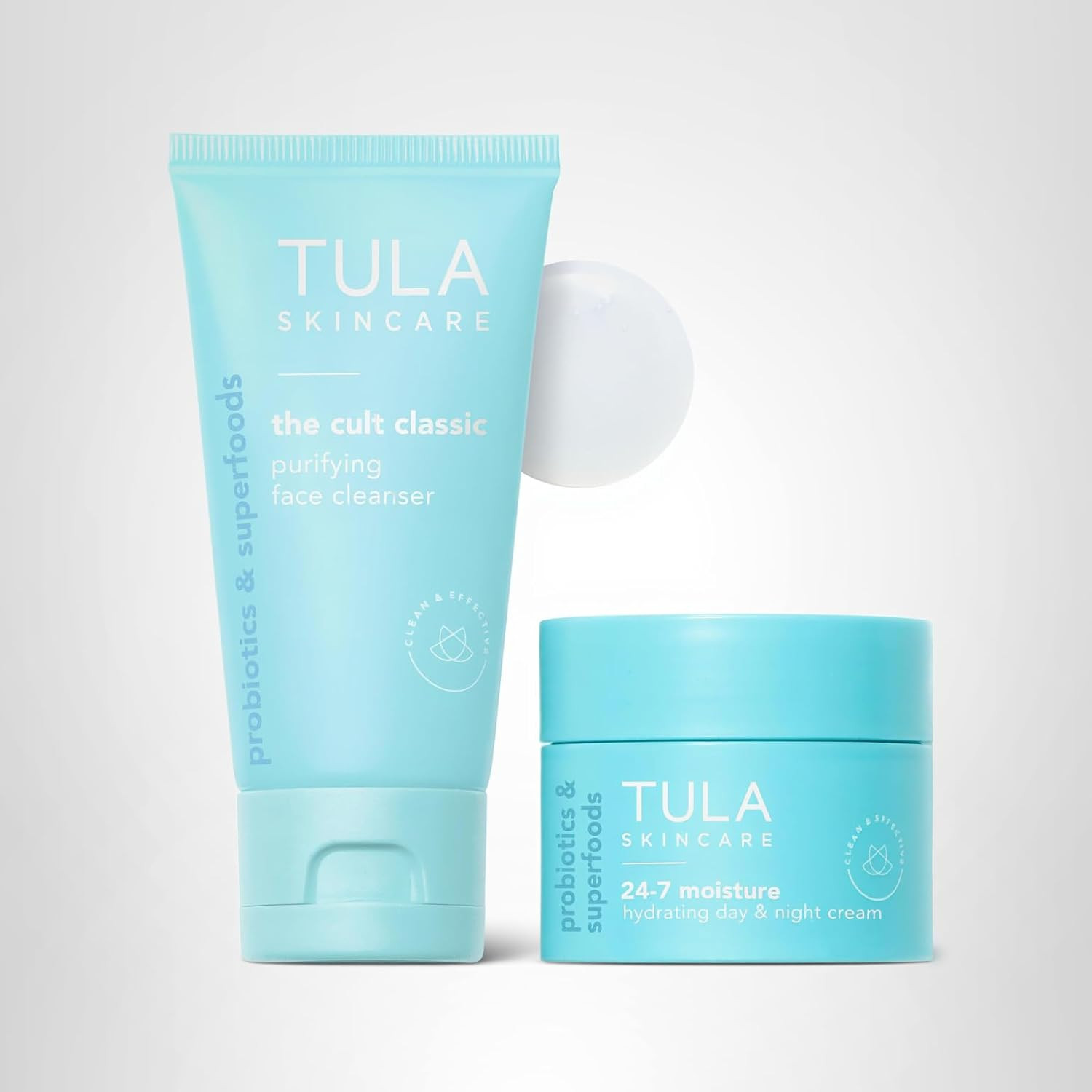 TULA Skincare Cleansing & Hydrating Duo - Includes Travel Sized 24-7 Moisture Hydrating Day & Nig... | Amazon (US)