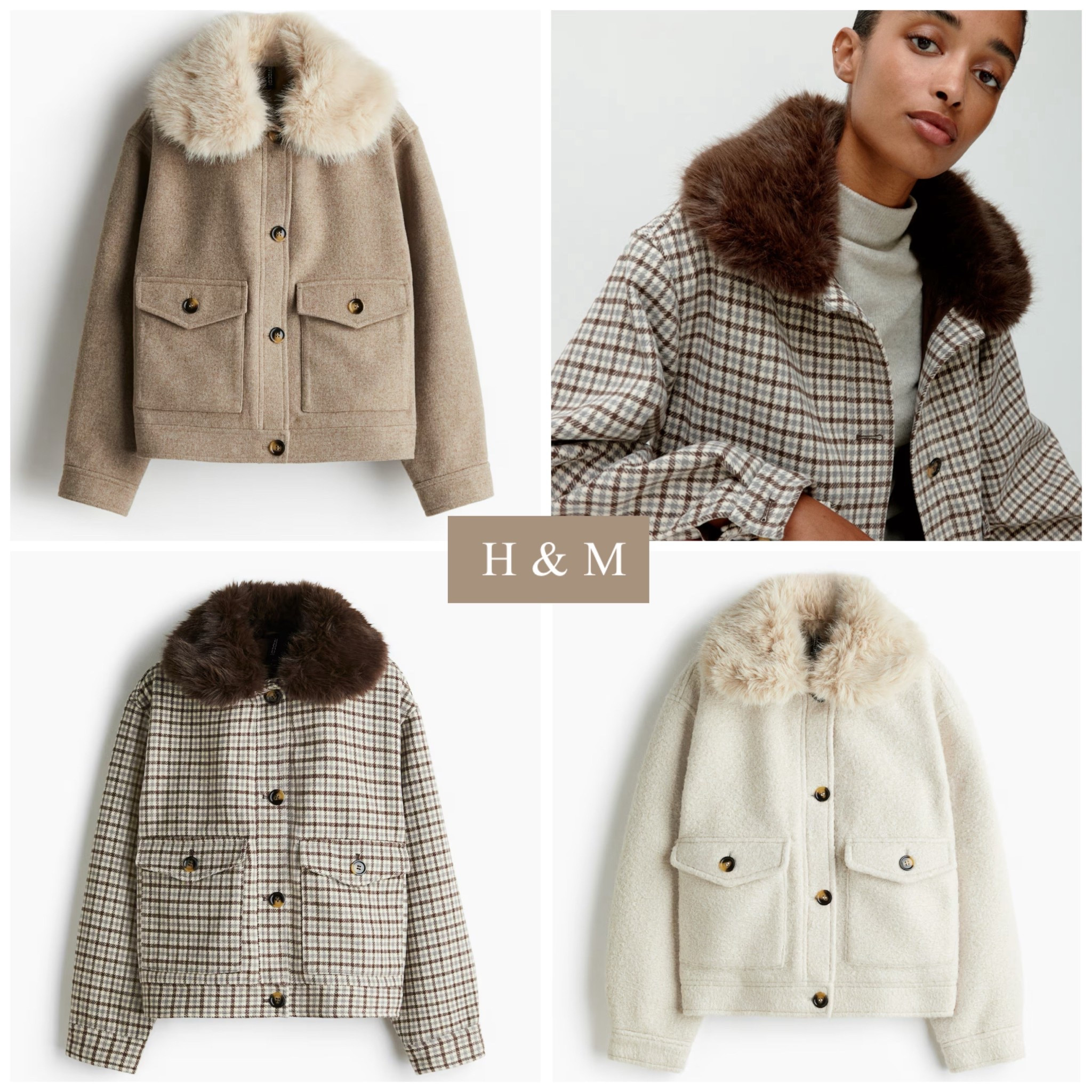 Such a cute jacket from H&M! Comes in 3 colours/patterns.