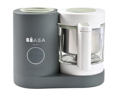 BEABA Babycook Neo Baby Food Maker | Non-Toxic Glass & Stainless Steel | Trusted by Celebrity Moms | Sustainable Baby Food Processor | Global Leader| 34 Servings in 20 Mins, Mineral | Amazon (US)