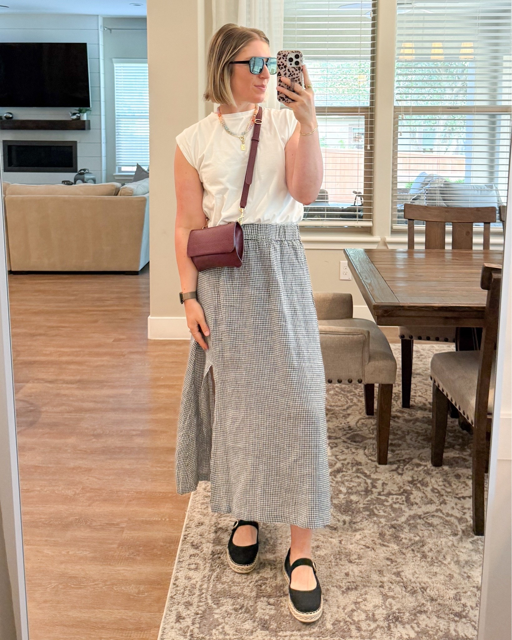 Quince gingham skirt - great for everyday wear. Easy and relaxed fit!!!

#LTKdayinmylife #LTKmomlife
