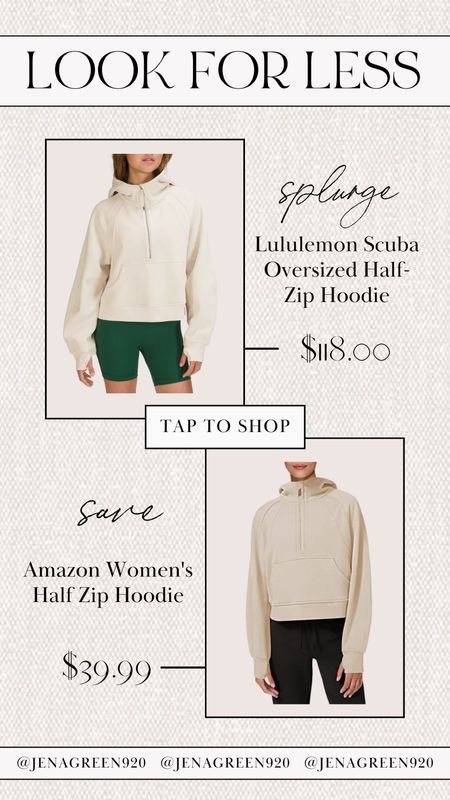 Look for Less | Scuba Oversized Half Zip Hoodie | Amazon Fashion | Amazon Half Zip Hoodie

#LTKunder50 #LTKsalealert #LTKunder100