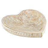 47th & Main Creative Brands Carved Heart-Shaped Wooden Bowl, Large, White | Amazon (US)