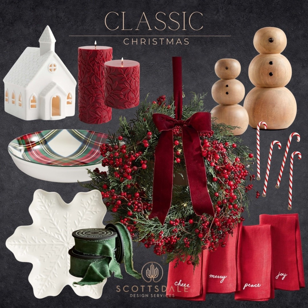 Classic Holiday decor🎄

Snowflake platter, wooden snowman, berry wreath, candy cane decor, Christmas village, holiday napkins

#LTKHome #LTKSeasonal