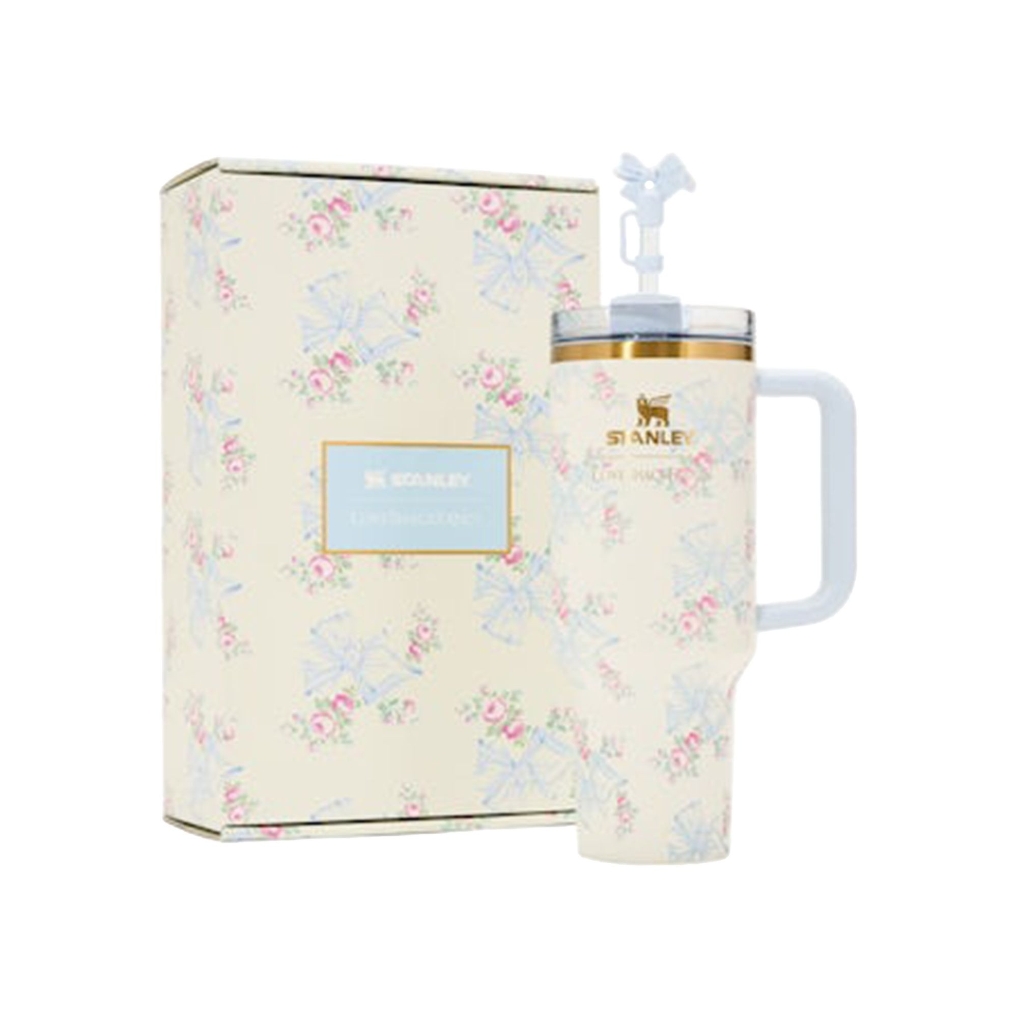 Stanley 1913 x LoveShackFancy Flowstate Quencher 40oz Tumbler 'Pastel Blue' | Men's Size Onesize | GOAT