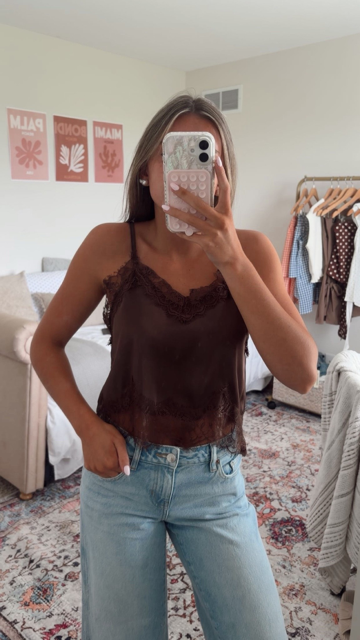 Cute amazon top for your fall outfits this season! The brown and lace together is so cute and fitting for autumn. I love this silk tank with my favorite blue or white jeans. You could add a jacket or wear it during the warmer days. I would wear this out to dinner, pictures with friends, even style it for a concert, so so cute

#ltkamazon #amazonfinds #outfitideas #falloutfit #concertoutfit #ootd 

 #LTKdayinmylife #LTKootd #LTKU