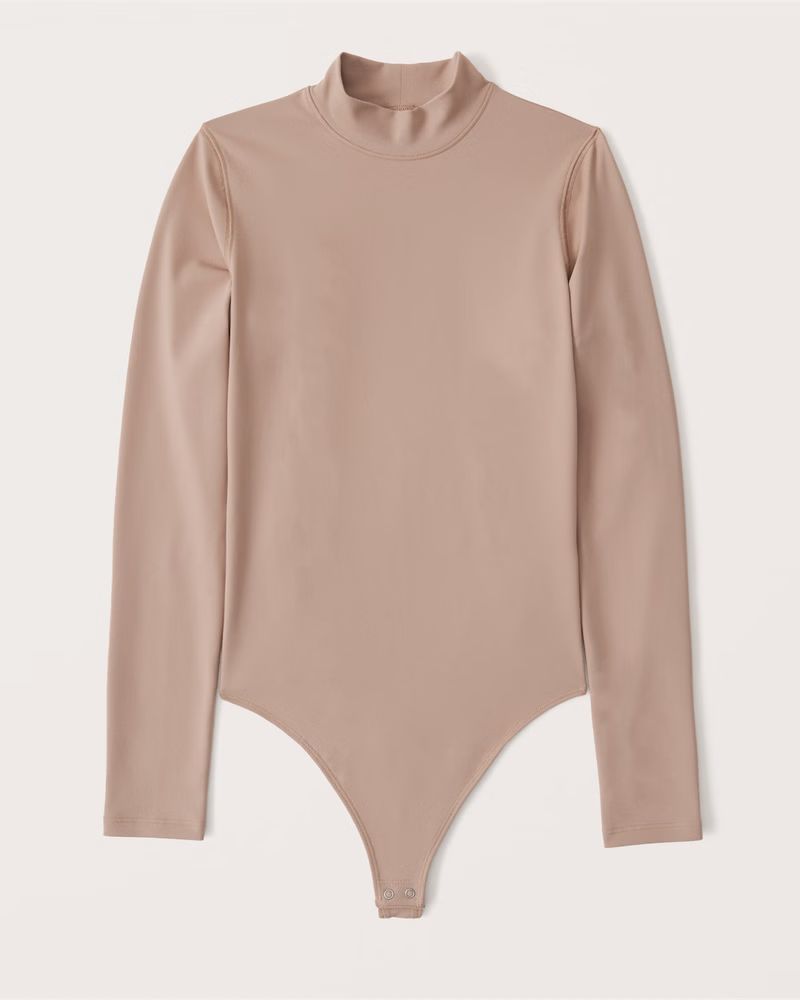 Long-Sleeve Seamless Mockneck Bodysuit | Abercrombie & Fitch (US)