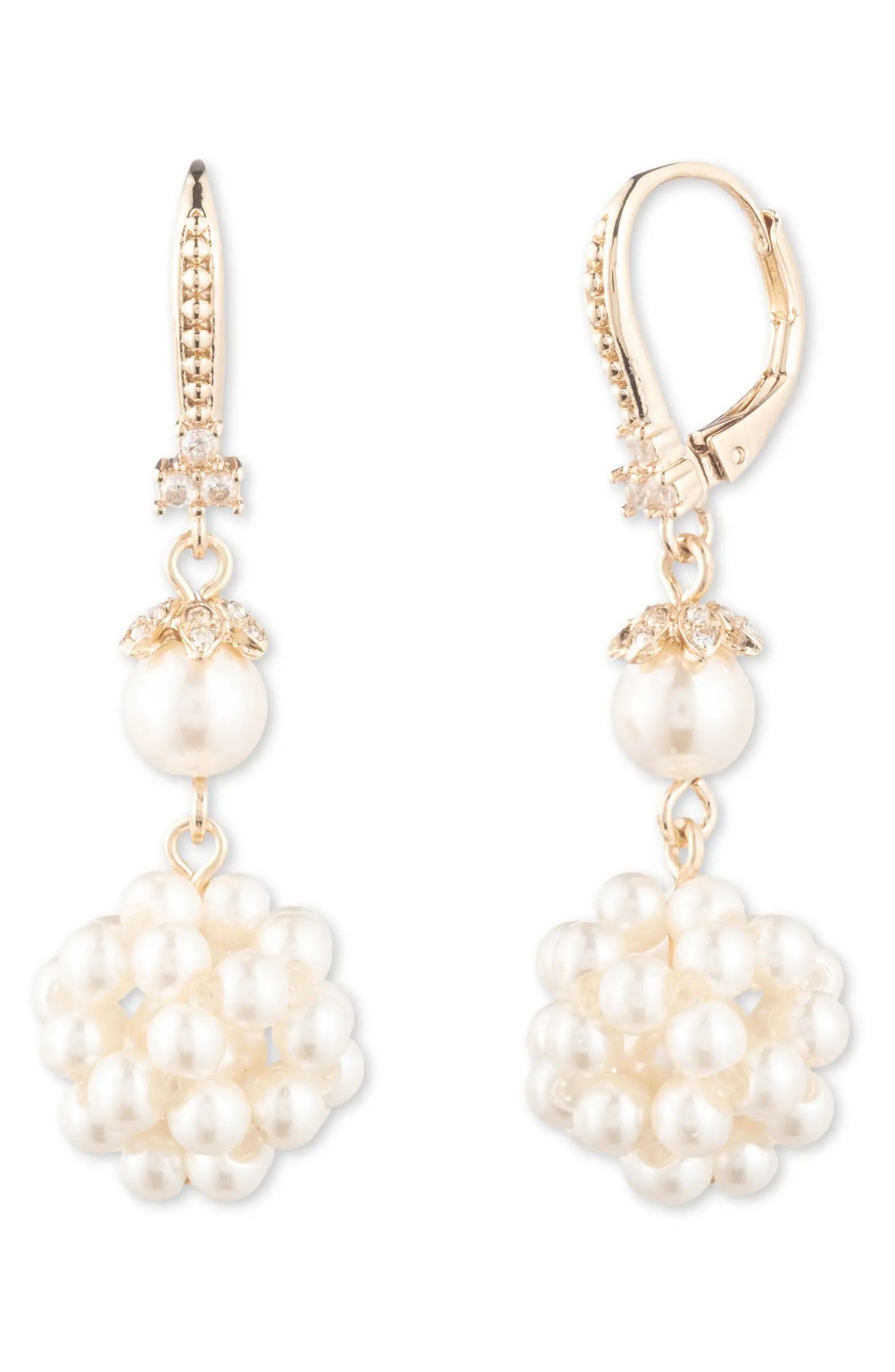 Marchesa Imitation Pearl Cluster Drop Earrings | Nordstromrack | Nordstrom Rack