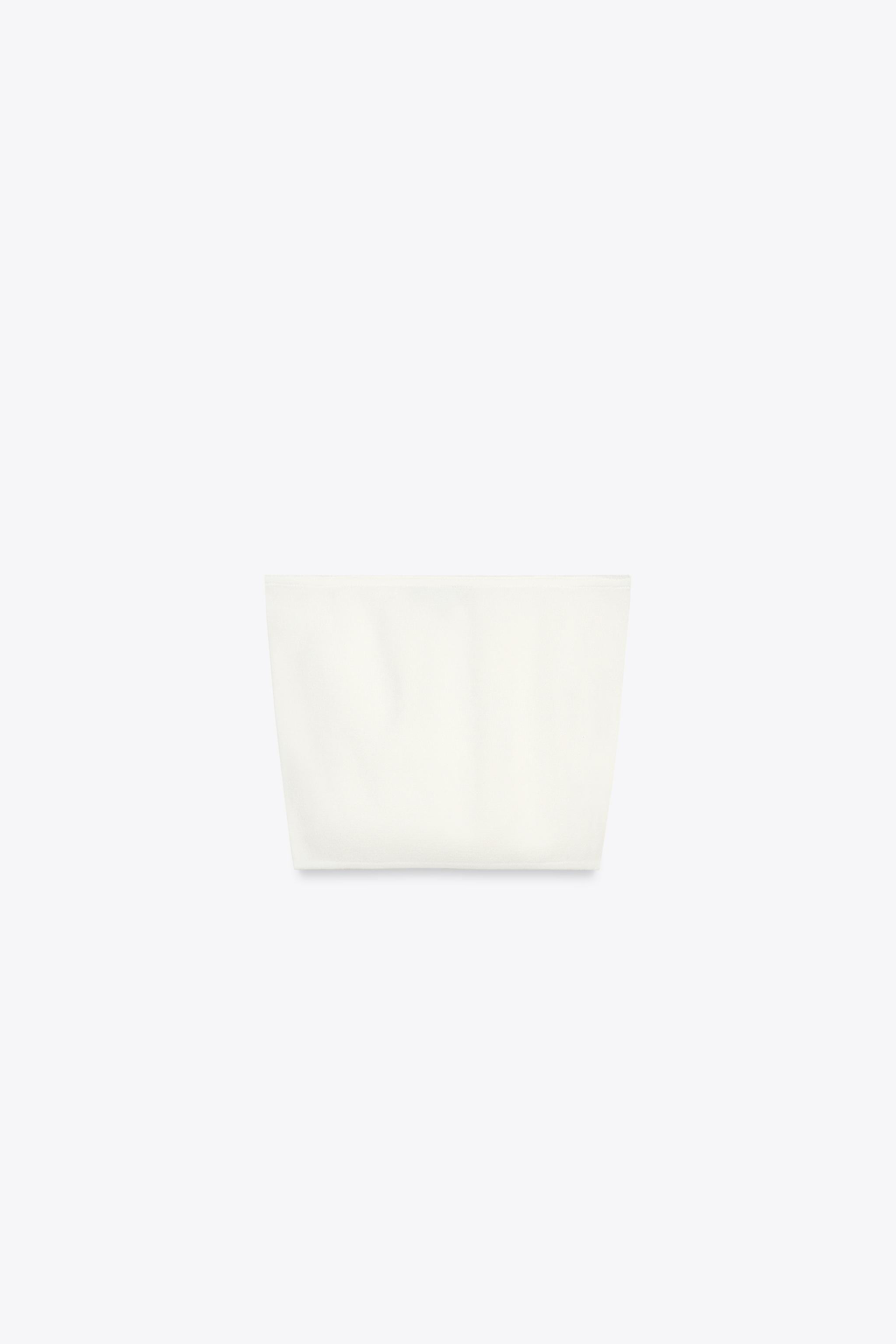 PLAIN KNIT BANDEAU TOP | Zara UK