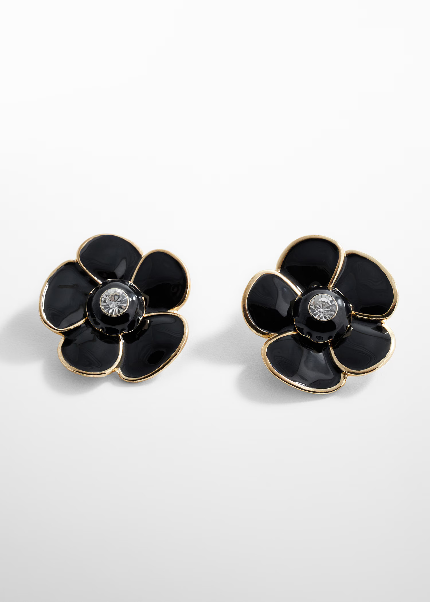 Crystal flower earrings | MANGO (US)