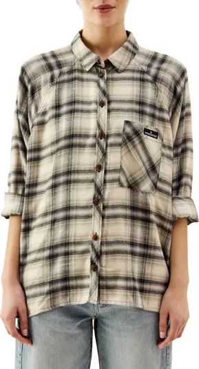 Brendon Plaid High-Low Hem Button-Up Shirt | Nordstrom