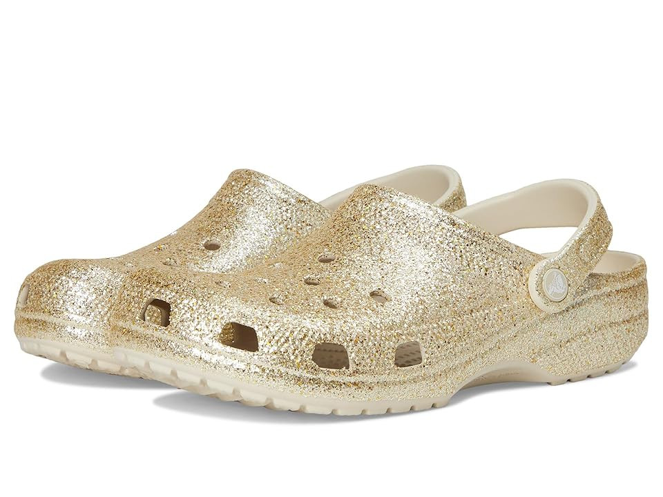 Crocs Classic Clog - Glitter Clog Shoes Chunky Sandstone : Men's 2 - Women's 4 Medium, Vinyl | Zappos