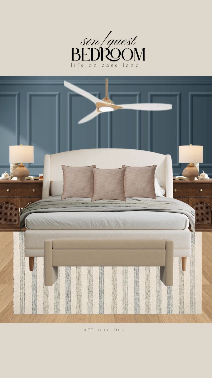 Boy bedroom - son bedroom, masculine bedroom, guest bedroom, Primary bedroom furniture, master bedroom, guest bedroom, traditional bedroom, transitional bedroom, nightstand, upholstered bed, area rug, bedroom bench, bedroom chandelier, lamp, bedroom lamp, neutral bedroom, curtains, neutral curtains, triple pleat pinch curtains, affordable furniture, good quality furniture, wayfair, Loloi

#LTKMens #LTKHome #LTKSaleAlert