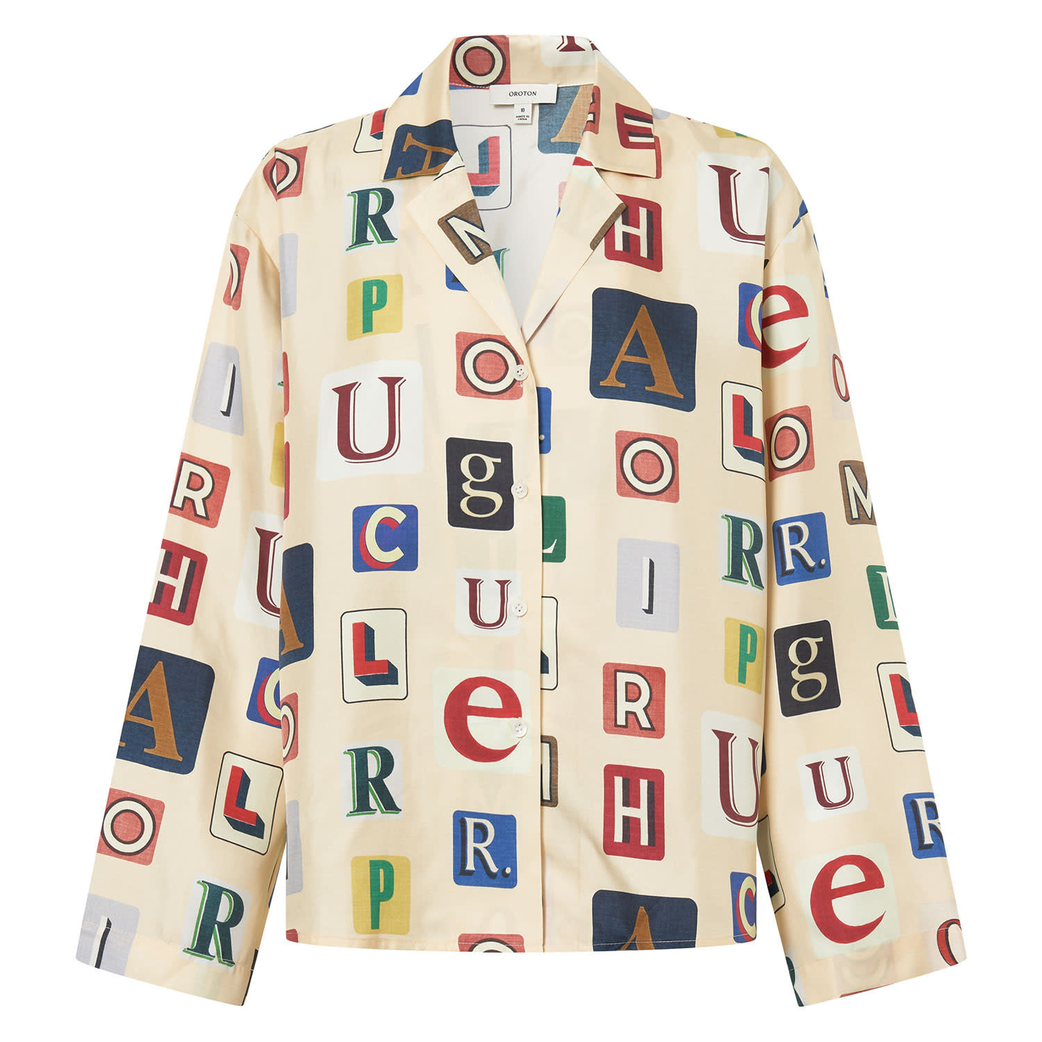 Alphabet Print Camp Shirt | Oroton
