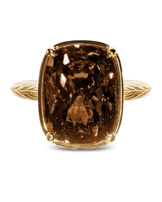 Sterling Silver Elongated Cushion Chocolate CZ Cocktail Ring | Sterling Forever